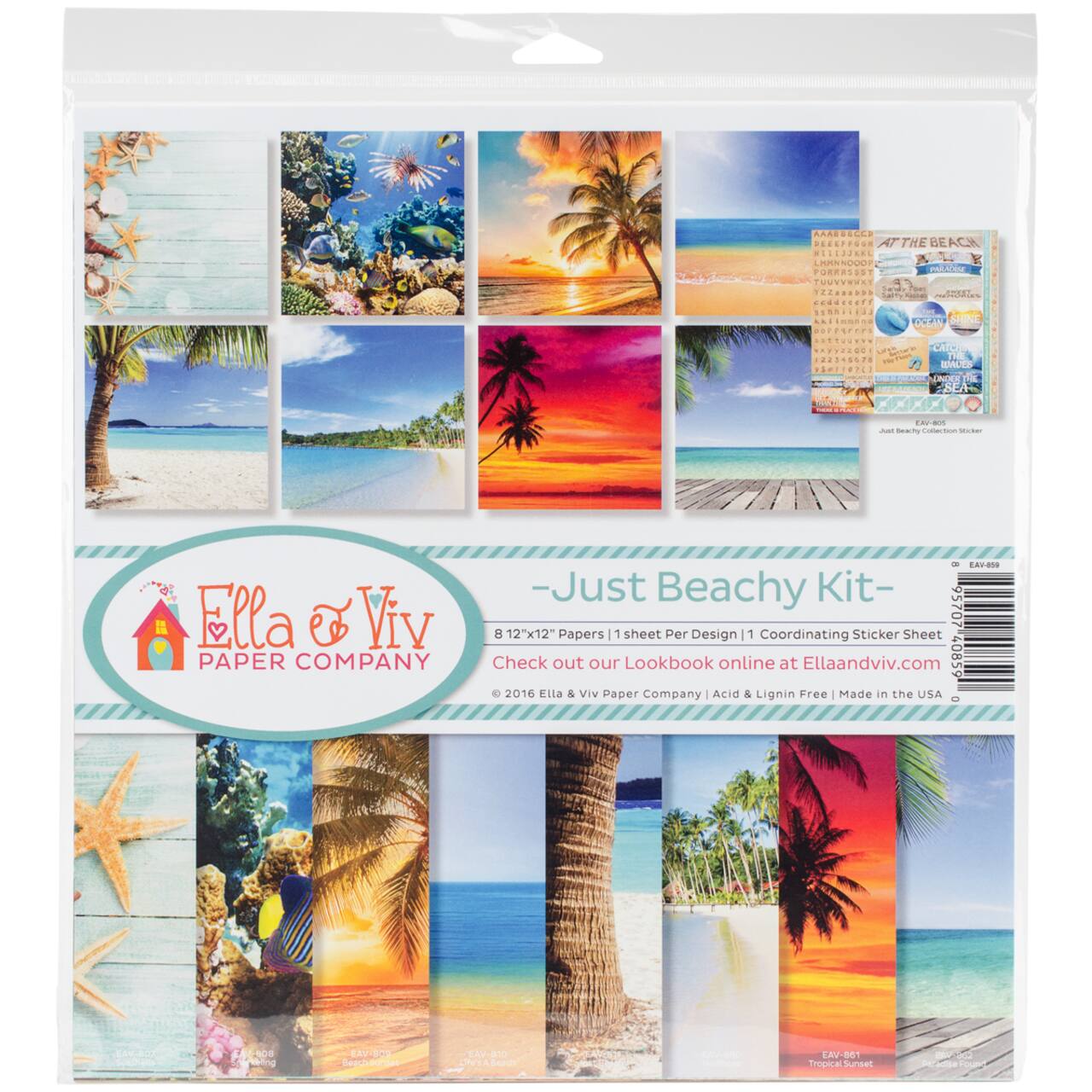 Ella & Viv Collection Kit 12"X12"-Just Beachy